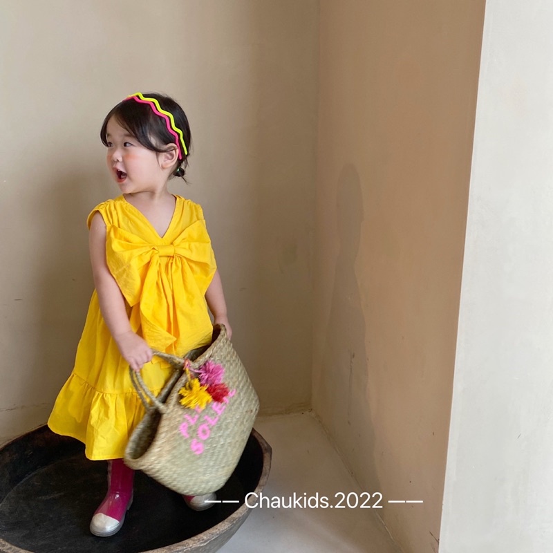 Váy đuôi cá nơ bản to cho bé gái