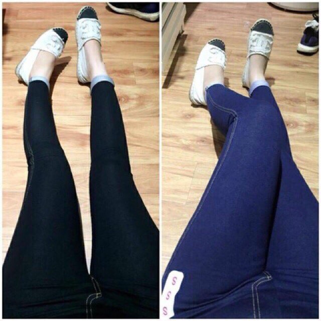 GIẢ JEAN DÀI - QUẦN LEGGING VẢI THUN GIẢ JEAN CAO CẤP KINA QUẦN DÀI Có SAI ĐẠI Bigsize  tới 89KG