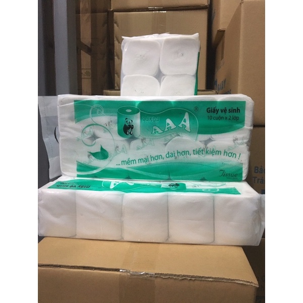 GIẤY VỆ SINH GIÁ RẺ 10 CUỘN KHÔNG LÕI AAA