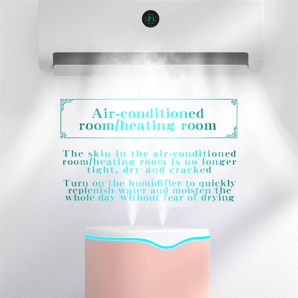 Máy phun sương tạo độ ẩm tích hợp đèn ngủ dung tích 2L 5V 1A