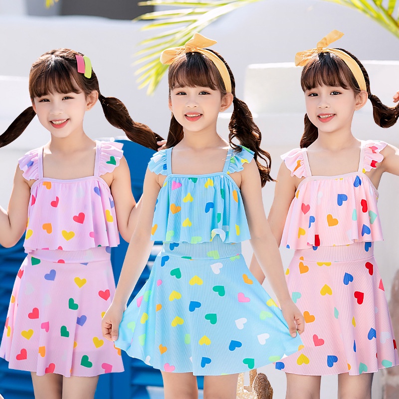 Bộ Đồ Bơi Một Mảnh Kiểu Dáng Dễ Thương Cho Bé Gái Từ 3-7 Tuổi