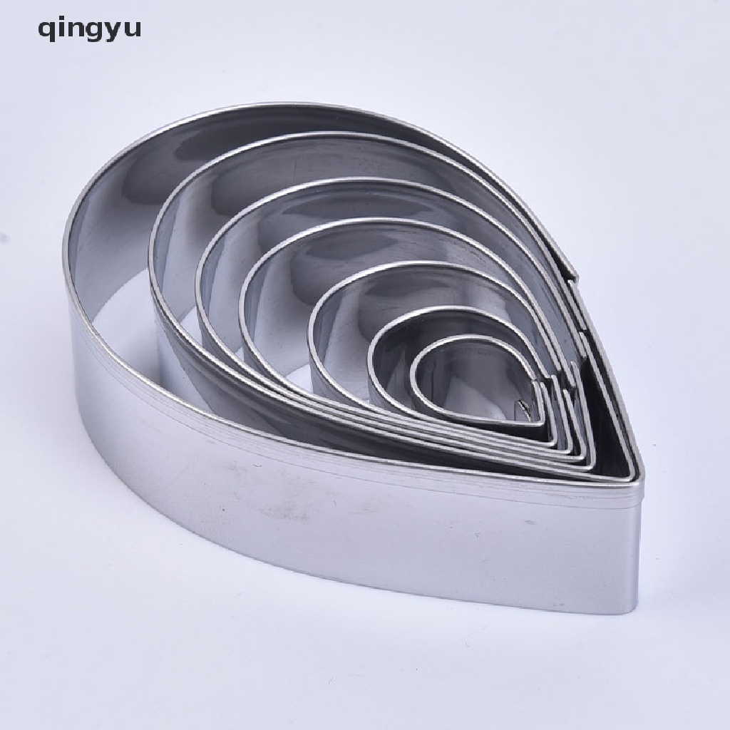 Set 7 khuôn cắt thạch/bánh tạo hình hoa trái tim bằng thép không gỉ dành cho nhà bếp