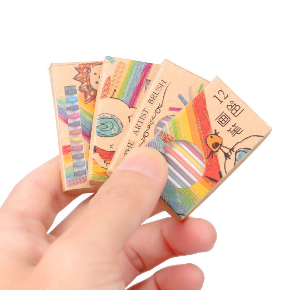 1 Bộ Bút Chì Màu Trang Trí Nhà Búp Bê