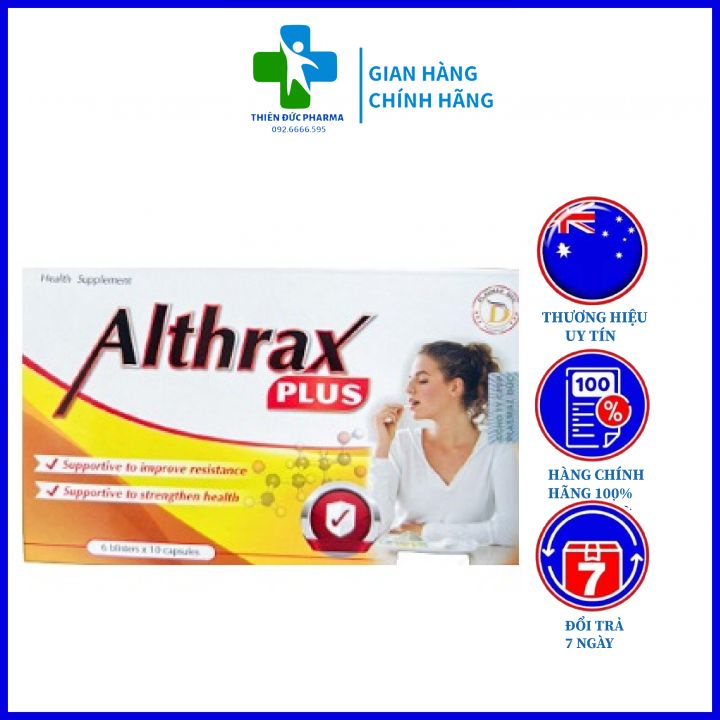 Viên Uống Althrax Plus Nâng Cao Sức Đề Kháng, Tăng Cường Sức Khỏe