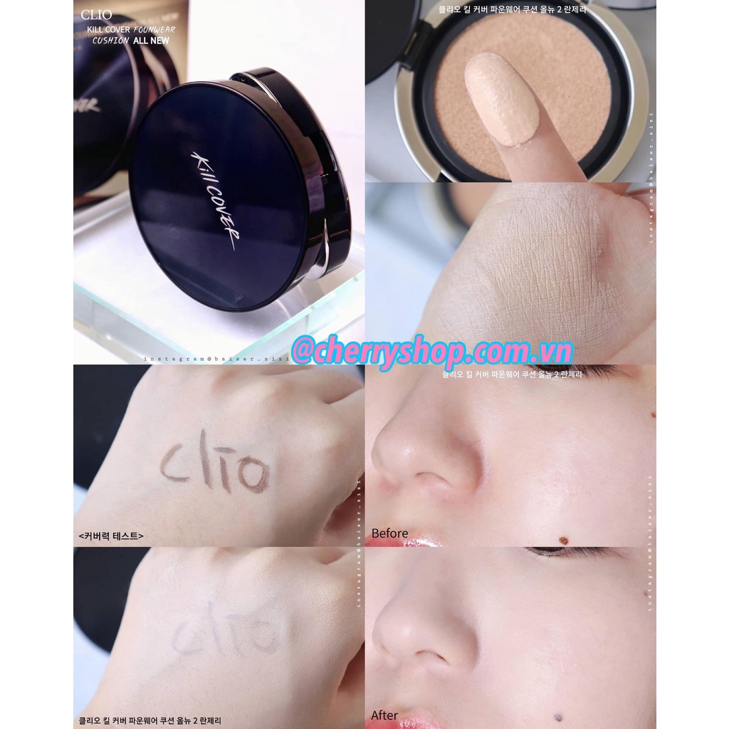 Phấn Nước CLIO Kill Cover Founwear All New Cushion SPF50+ PA+++ ( kèm 1 lõi )