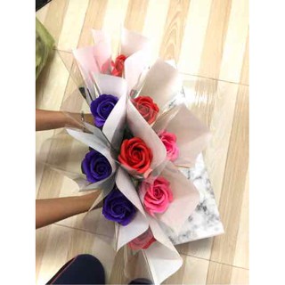 Bó hoa hồng sáp một bông