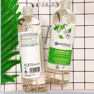 Nước tẩy trang rau má Centifolia Micellaire Water Pháp 500ml