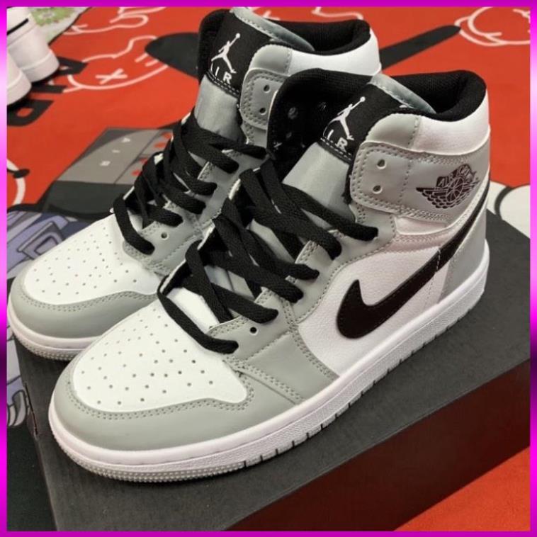 [FREE SHIP] Giày thể thao Jordan 1 xám cao cổ, Giày sneaker Jodan cao cổ xám móc đen smoke grey nam nữ cao cấ