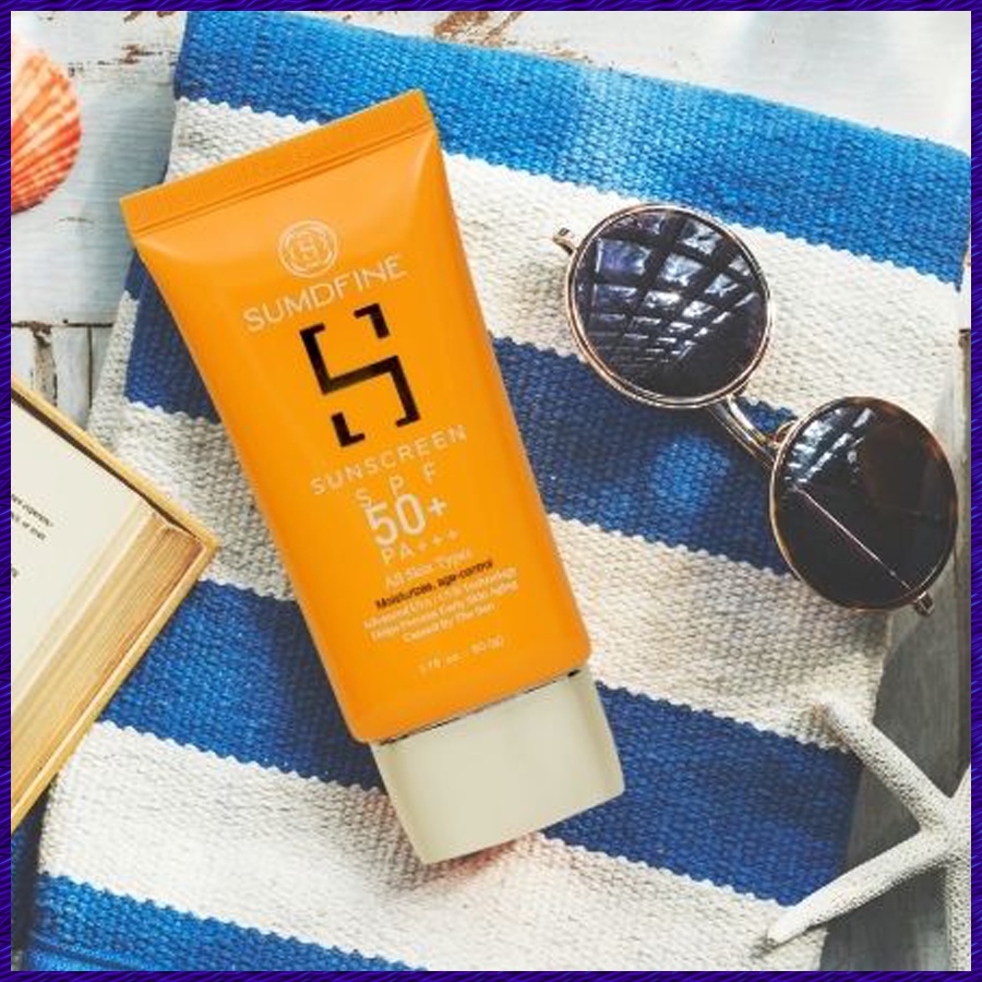 Kem Chống Nắng Vật Lý Sumdfine Sunscreen SPF 50+, PA +++, Phù Hợp Với Mọi Loại Da, Hấp Thụ Tia UVB Bảo Vê Da