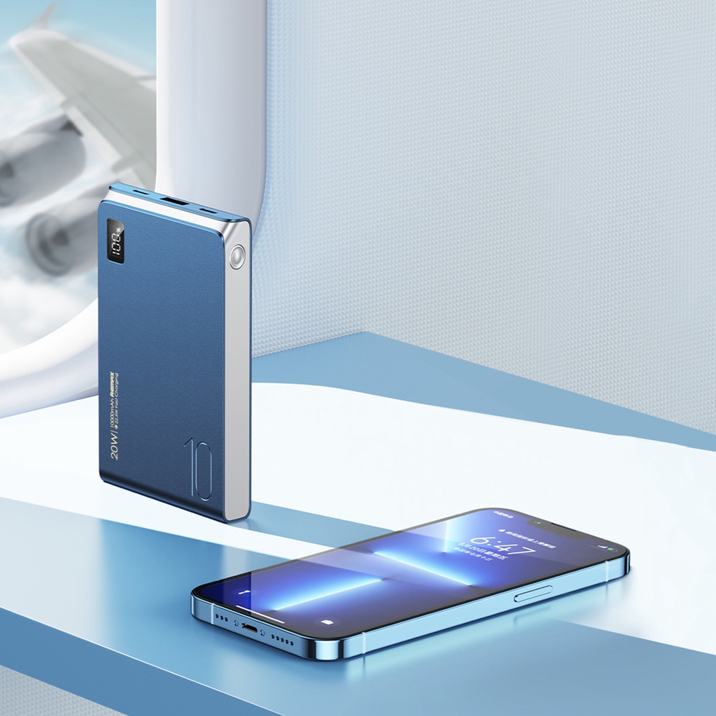 Pin sạc dự phòng 10000mAh 22.5W Remax RPP-178 hỗ trợ sạc nhanh 18w, 20w và 22.5w Remax Việt Nam BH 12 Tháng