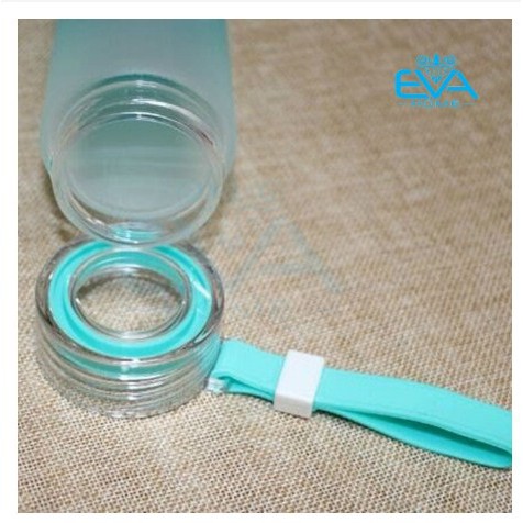 Bình Nước Thủy Tinh In Chữ Hello Master 480ML có dây xách