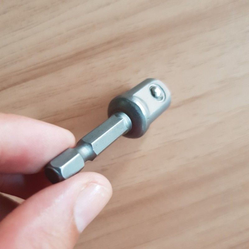 Đầu Chuyển Sang Khẩu Bulong 1/2" Gắn Cho Khoan, Máy Bắn Vít. Đầu chuyển vặn khẩu 1 phần 2 dài 50mm