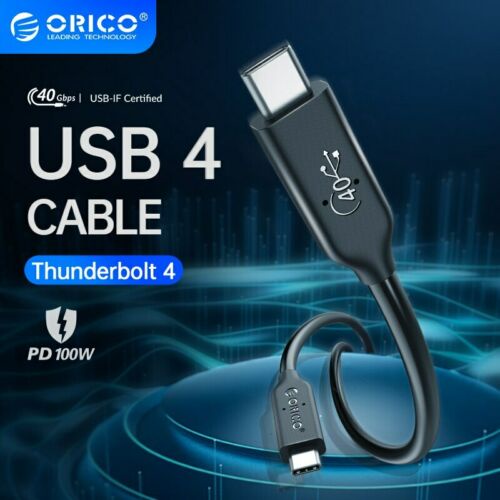 Cáp Sạc Nhanh Truyền Video Orico U4C03-BK Thunderbolt 4 Type-C USB 4.0 100W PD 40Gbps 8K60HZ cho DELL IPAD MacBook Pro