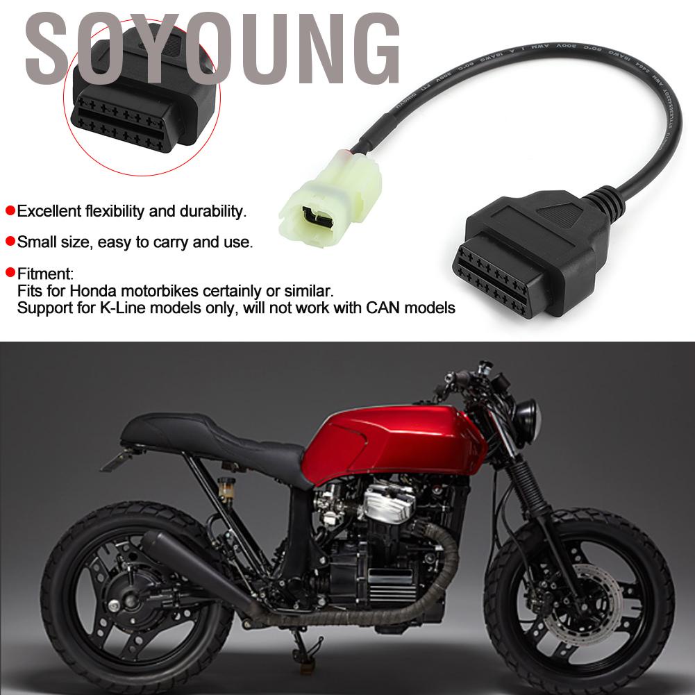 Dây Cáp Chuyển Đổi OBD2 Sang 4 Chấu Chất Lượng Cao Cho Xe Máy Honda