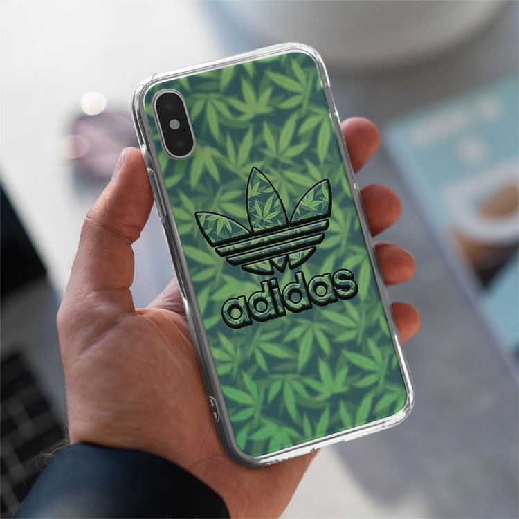 Ốp lưng logo ADIDAS màu xanh lá cây cho Iphone 5 6 7 8 Plus 11 12 Pro Max X Xr ADIPOD00078