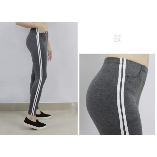 QUẦN LEGGING 2 SỌC #AGE2X