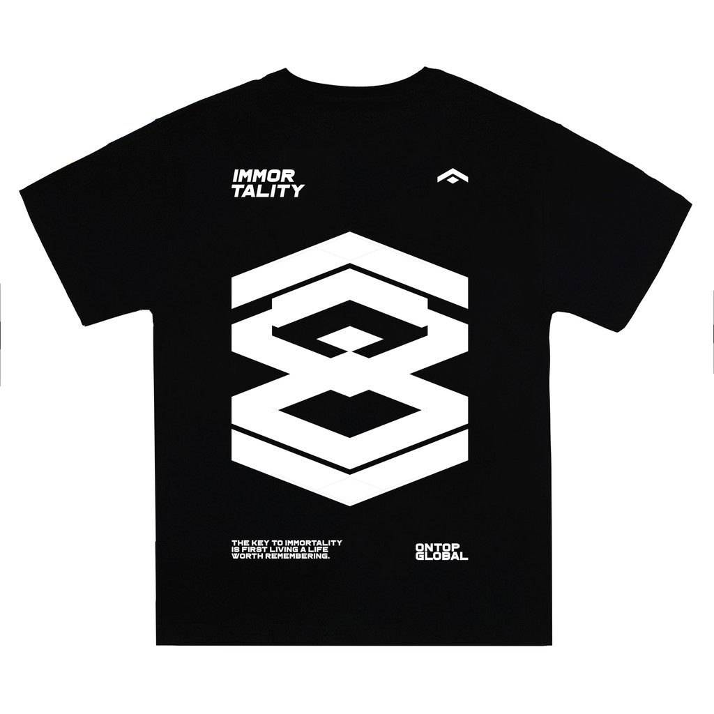 Áo thun local brand chính hãng ONTOP form rộng tay lỡ màu đen - Big Logo | BigBuy360 - bigbuy360.vn