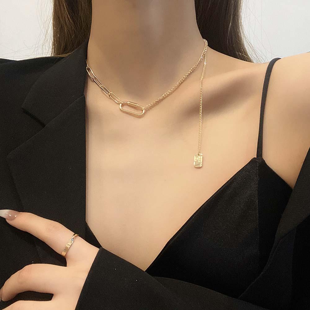 Vòng cổ Choker Mặt Hình Học Đơn Giản Phong Cách Hàn Quốc Cho Nữ