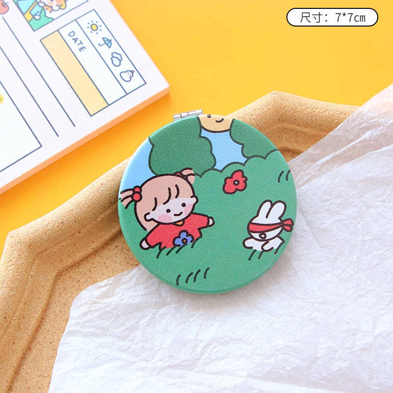 Gương trang điểm mini 2 mặt cầm tay siêu gọn, Dụng cụ make up cutephomaique, Gương mini tiện dụng dễ dùng