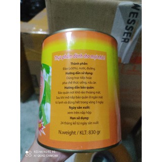  Đào Ngâm đào bản đồ Lon 830g
