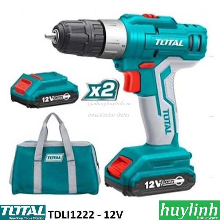 Máy khoan vặn vít dùng pin Total TDLI1222 - 2 pin 12V