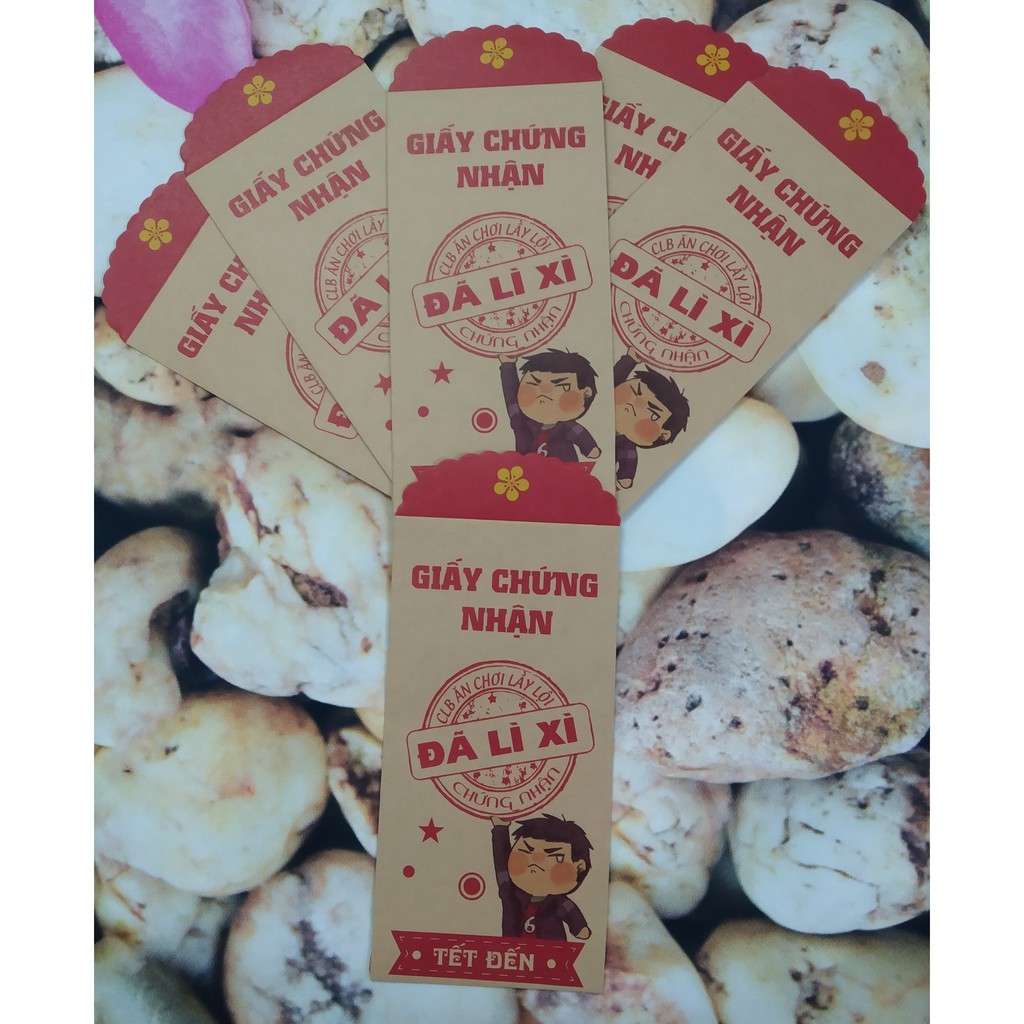 Bao Lì Xì giấy Kraft set 6 cái - Hình Thật Shop Tự Chụp