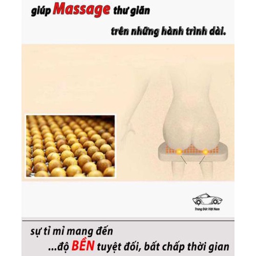 Lót ghế hạt gỗ đan hoa cao cấp cho mọi dòng xe