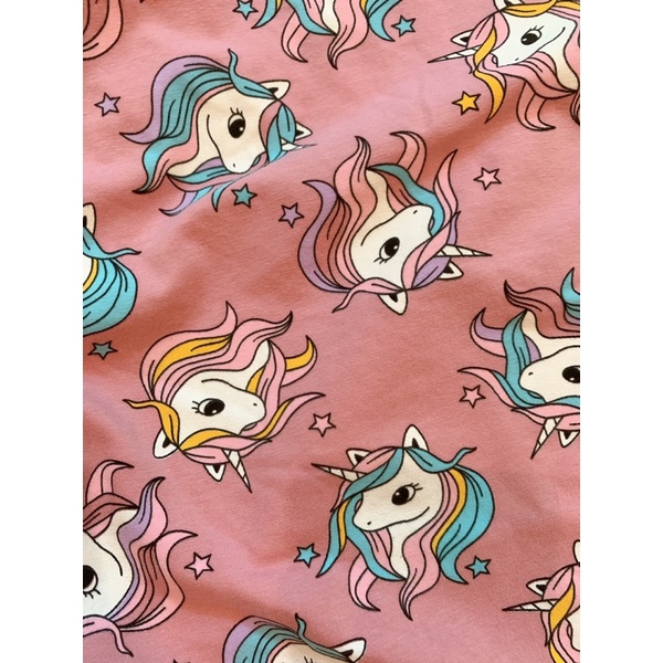Vải thun cotton hình Pony