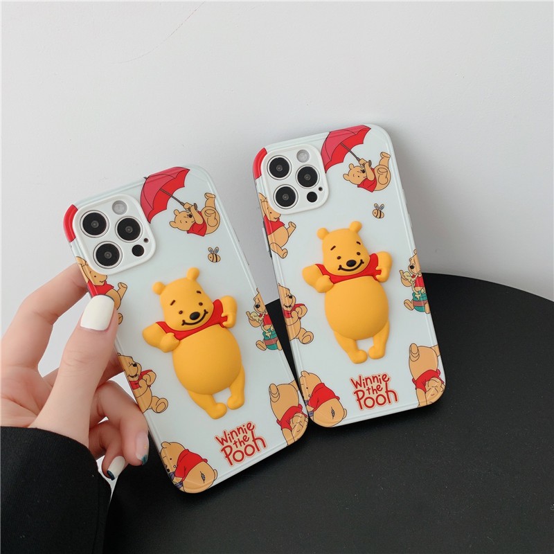 Ốp Lưng Tpu Họa Tiết Gấu Pooh 3d Dễ Thương Cho Iphone11 11pro Max Iphone 7 Plus Iphonex Xs Max Xr Iphone12 12pro Max