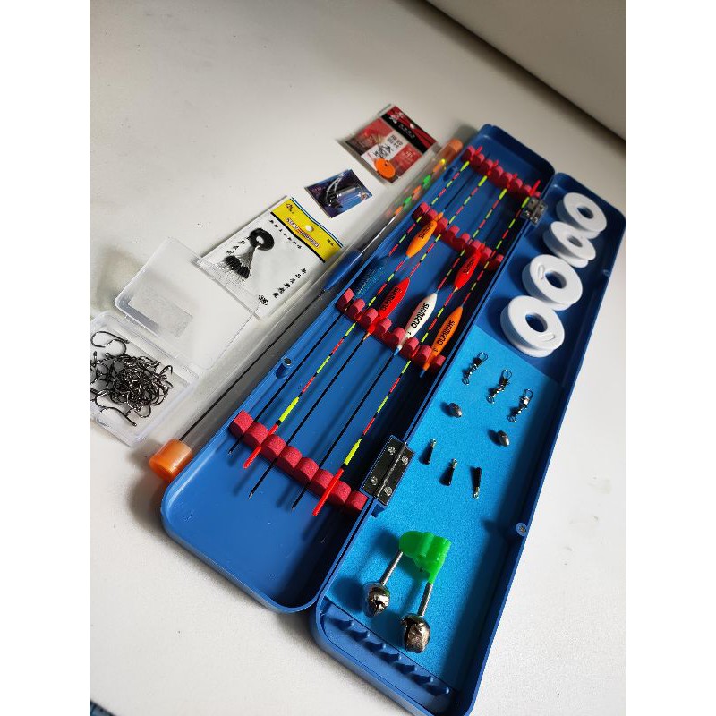 Combo Hộp Phao Câu Cá 6 Quả Kèm 14 Món Theo Kèm  PHỤ KIỆN CÂU ĐÀI CÂU ĐƠN ĐẦY ĐỦ