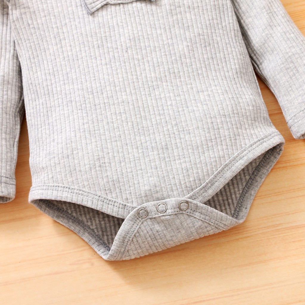 Set 3 món Mikrdoo áo liền quần tay dài + quần dài họa tiết rằn ri + băng đô vải cotton thời trang thù thu cho bé gái