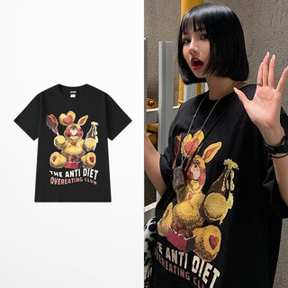 Áo thun THE ANTI DIET Chất cotton cực mát áo phông rộng nam nữ mặc đều rất đẹp với hai tông màu trắng đen