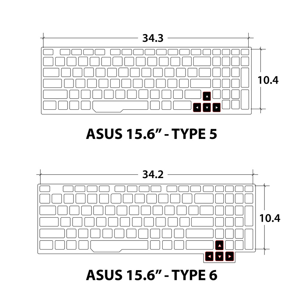 Tấm phủ bàn phím trong suốt tpu ASUS 15.6" ôm phím