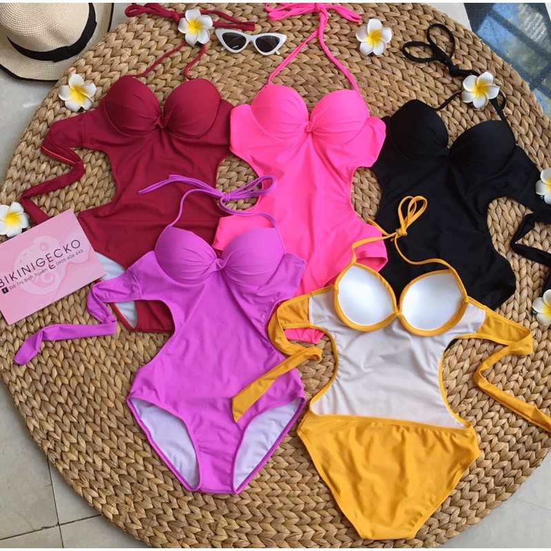 Bikini liền gọng nâng ngực khoét eo (nhiều màu ) | BigBuy360 - bigbuy360.vn