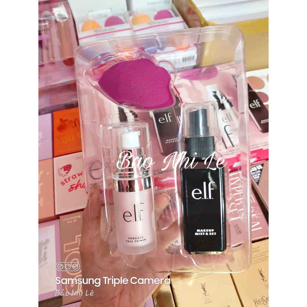 [CÓ SẴN] Set kem lót, xịt nền và mút tán nền của E.l.f | BigBuy360 - bigbuy360.vn