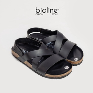 PUK21- Dép sandal đế trấu BIRKEN quai đôi da PU, dép quai hậu học sinh đi học chính hãng BIOLINE