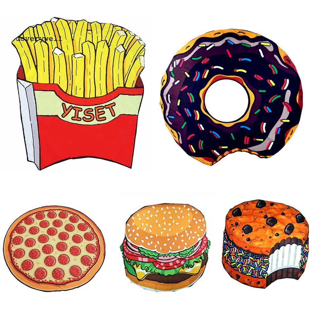 Thảm Đi Biển Hình Bánh Pizza Thời Trang