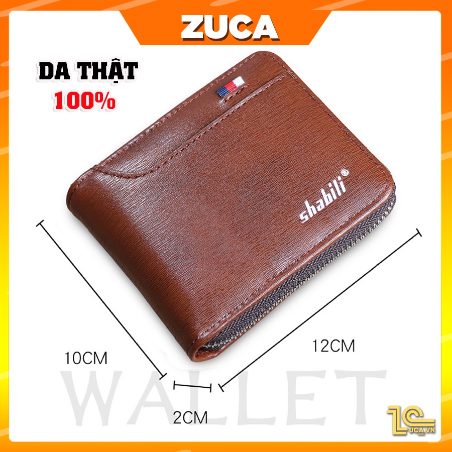 Ví Nam Da Bò Dáng Đứng Chính Hãng ZUCA - Bảo Hành 12 tháng AN10