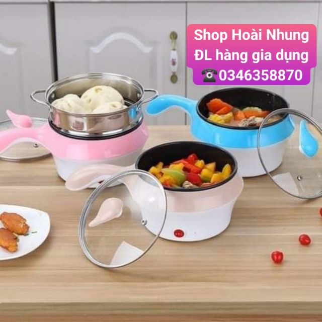 Nồi lẩu điện chống dính + xửng hấp