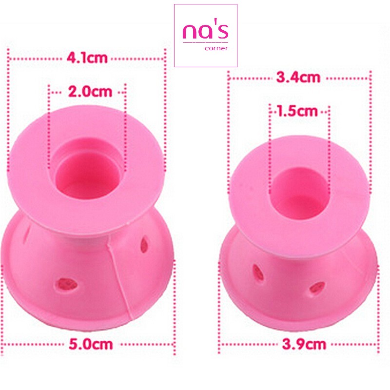 Bộ 10 Lô cuốn tóc Silicon không dùng nhiệt uốn tóc xoăn tự nhiên silicone