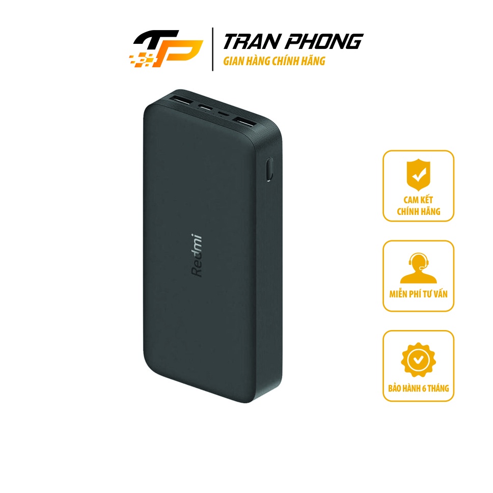 Pin Sạc Dự Phòng Xiaomi Redmi Power Bank 20000 mAh 18W - Hàng Chính Hãng DGW - Bảo hành 6 tháng