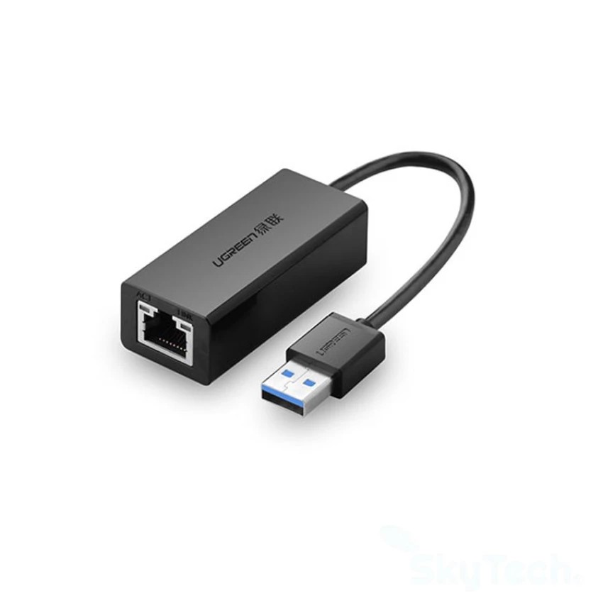 USB 3.0 to LAN, hỗ trợ chuẩn Giga Ethernet 10/100/1000Mbp (đen) Ugreen | BigBuy360 - bigbuy360.vn