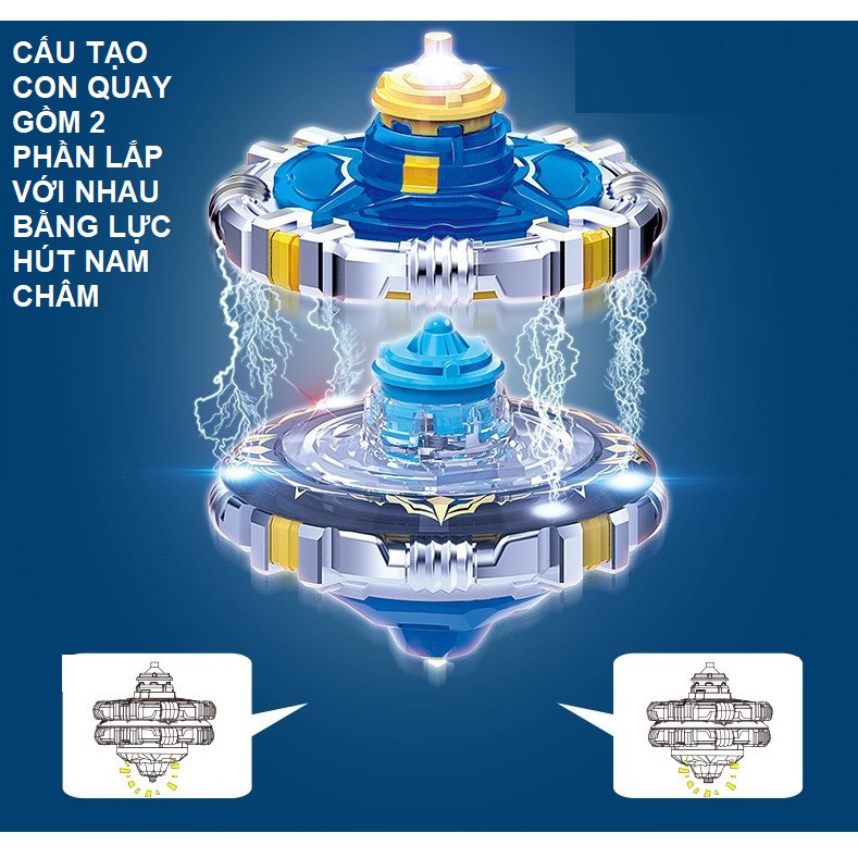 Con quay đồ chơi trẻ em Đại Chiến Vô Cực Infinity Nado 5 Thần Phong Giáp Chiến bằng hợp kim nhựa cao cấp hãng Auldey