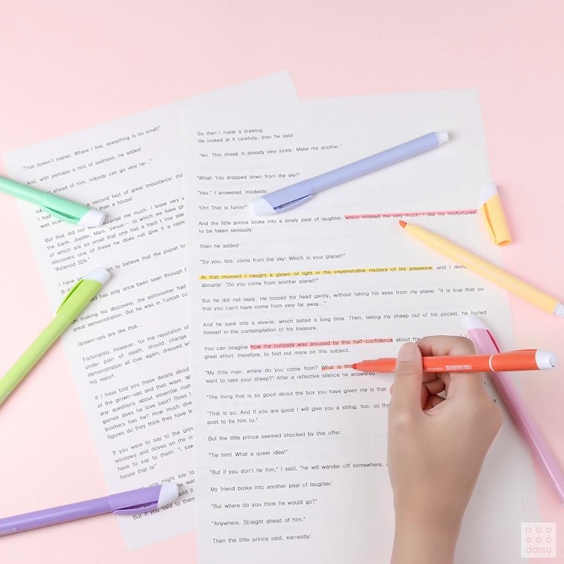 TỔNG HỢP BÚT HIGHLIGHT DAISO HÀN QUỐC MẪU MỚI