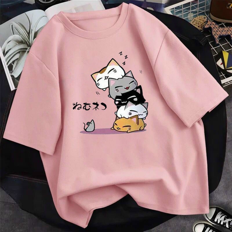 Áo thun unisex nam nữ đều mặc được hình những chú mèo tinh nghịch - Trùm Chuyên Sỉ Thời Trang | BigBuy360 - bigbuy360.vn