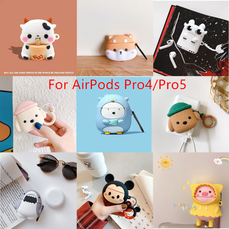 Ốp Bảo Vệ Hộp Đựng Tai Nghe Airpods Pro4 / Pro5 Hình Chó Corgi Xinh Xắn