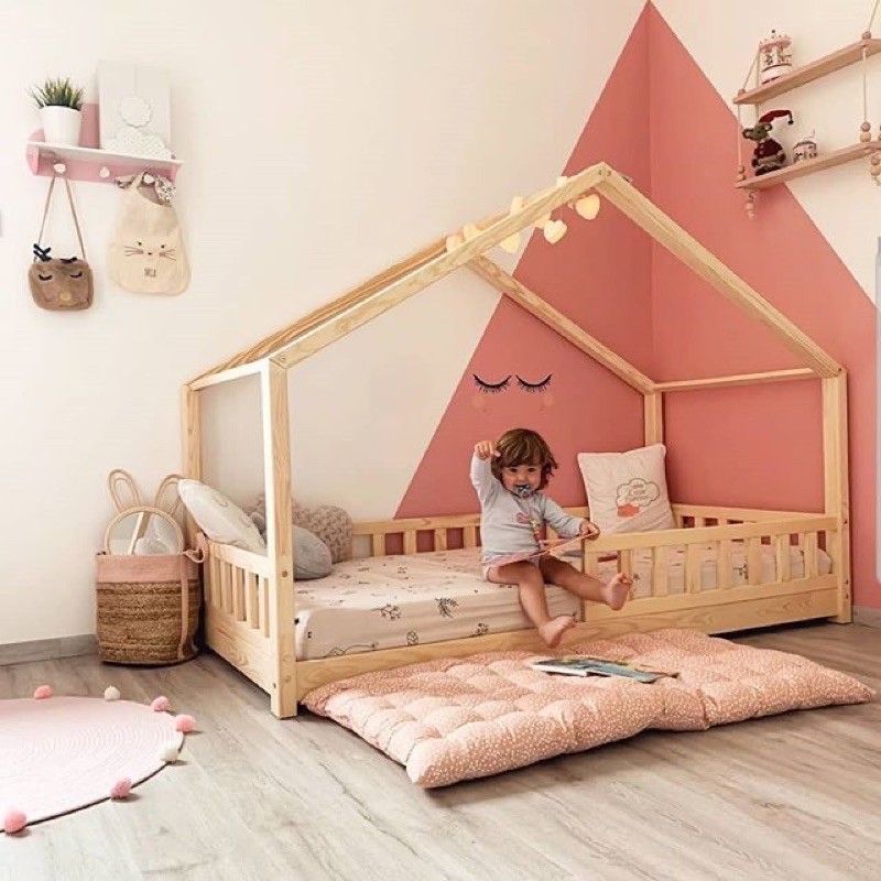 Giường Ngủ Cho Bé Mô Hình Mái Nhà