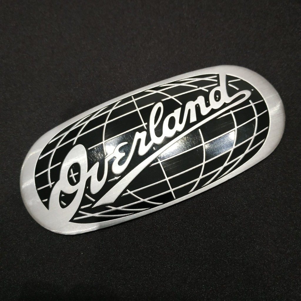 Tem nhôm dán xe Overland 12x5.5cm