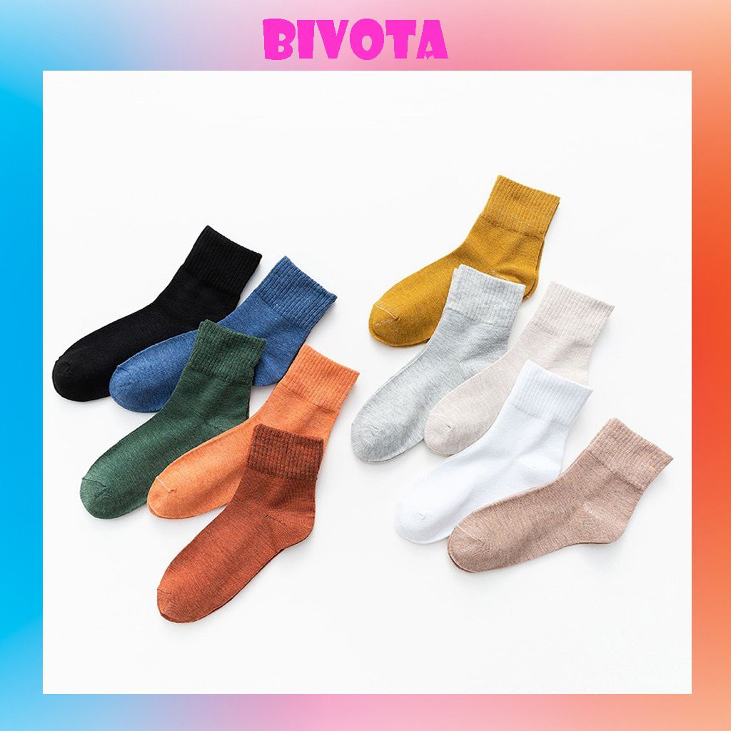 Tất cổ cao Bivota vớ nữ vintage phng cách Hàn Quốc cực xinh xắn T66