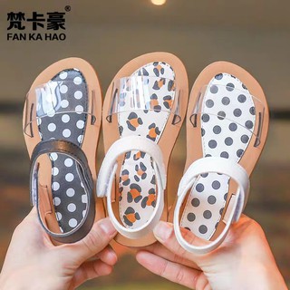 Dép quai hậu | dép bé gái quai trong suốt đế kếp